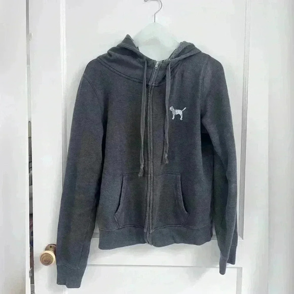Victoria's Secret PINK RARE HTF Ombre Bling Zip Up Sequins Hoodie - Picture 1 of 2